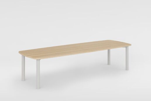 Untergestell weiss, Tischplatte Furnier Eiche