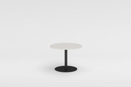 Untergestell schwarz, Tischplatte Kunstharz weiss