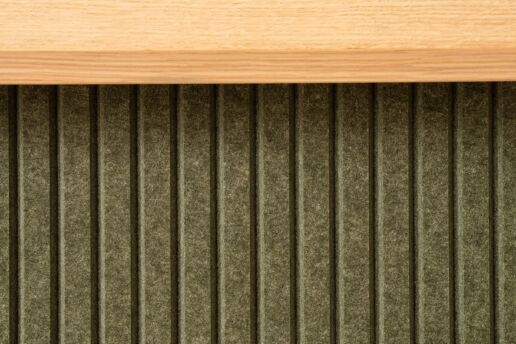 Thekenfront aus PET-Akustikplatten