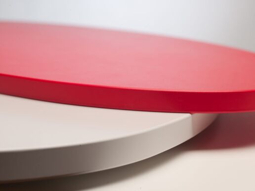 Tischplatten Freiform farblackiert