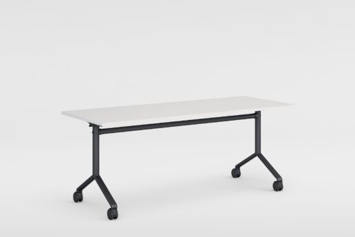 Untergestell schwarz, Tischplatte Kunstharz kieselgrau