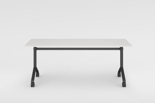 Untergestell schwarz, Tischplatte Kunstharz kieselgrau