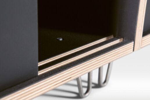 Elemente für Sideboards in Birken-Sperrholz, belegt mit Fenix NTM