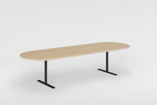 Untergestell schwarz, Tischplatte Furnier Eiche